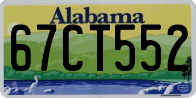 AL license plate 67CT552