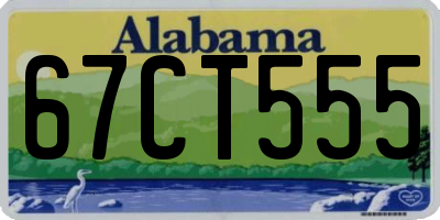 AL license plate 67CT555