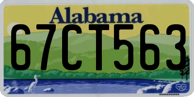 AL license plate 67CT563