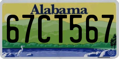 AL license plate 67CT567