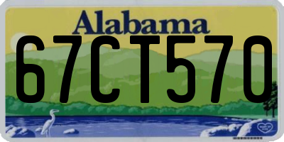 AL license plate 67CT570