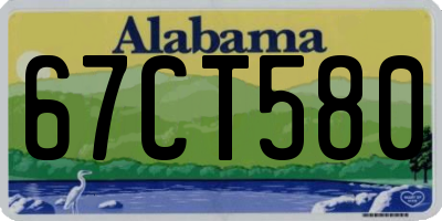 AL license plate 67CT580