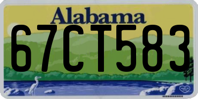 AL license plate 67CT583