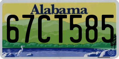 AL license plate 67CT585
