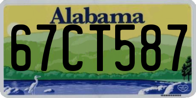 AL license plate 67CT587