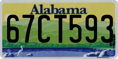 AL license plate 67CT593