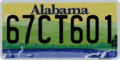 AL license plate 67CT601