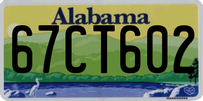 AL license plate 67CT602