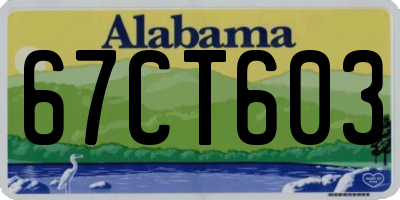 AL license plate 67CT603