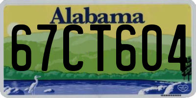 AL license plate 67CT604