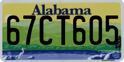 AL license plate 67CT605