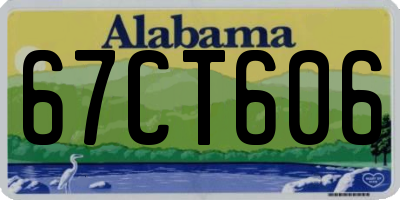 AL license plate 67CT606