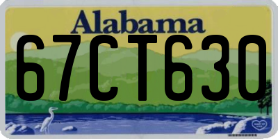 AL license plate 67CT630