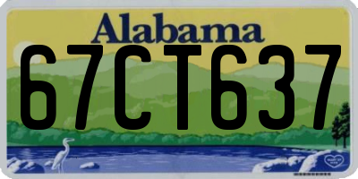 AL license plate 67CT637