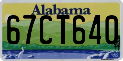 AL license plate 67CT640