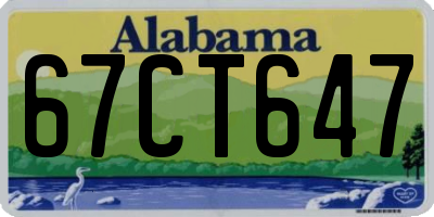 AL license plate 67CT647