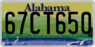 AL license plate 67CT650