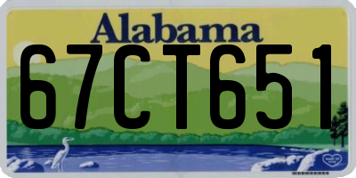 AL license plate 67CT651
