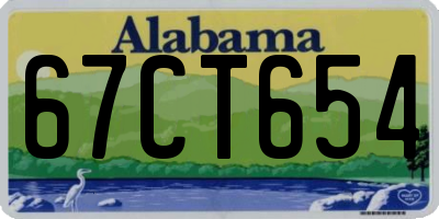 AL license plate 67CT654