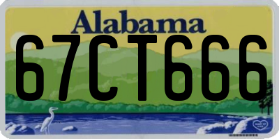 AL license plate 67CT666