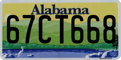 AL license plate 67CT668