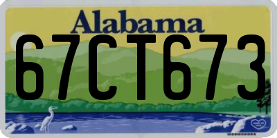 AL license plate 67CT673