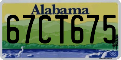 AL license plate 67CT675
