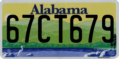 AL license plate 67CT679
