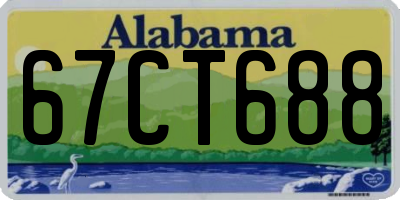 AL license plate 67CT688