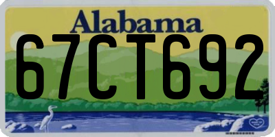 AL license plate 67CT692