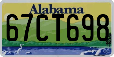 AL license plate 67CT698