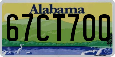 AL license plate 67CT700