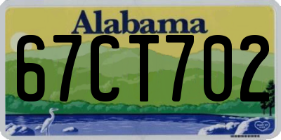 AL license plate 67CT702