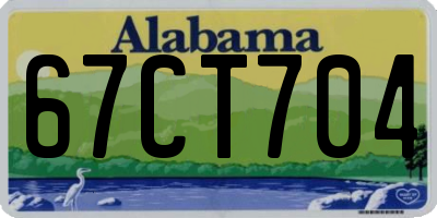 AL license plate 67CT704
