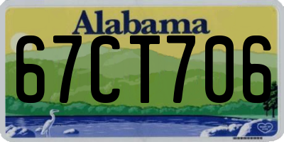 AL license plate 67CT706