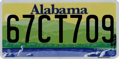 AL license plate 67CT709