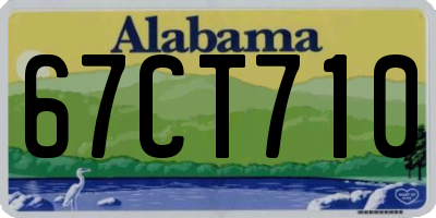 AL license plate 67CT710
