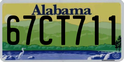 AL license plate 67CT711