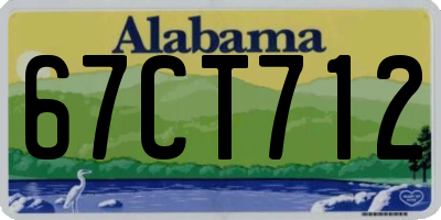 AL license plate 67CT712