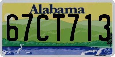 AL license plate 67CT713