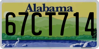 AL license plate 67CT714