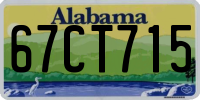 AL license plate 67CT715