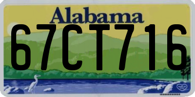 AL license plate 67CT716