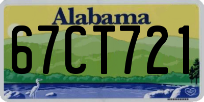 AL license plate 67CT721