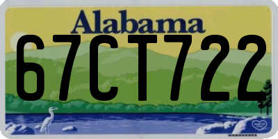 AL license plate 67CT722