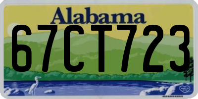 AL license plate 67CT723