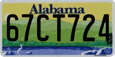 AL license plate 67CT724