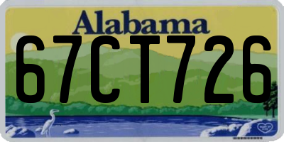 AL license plate 67CT726