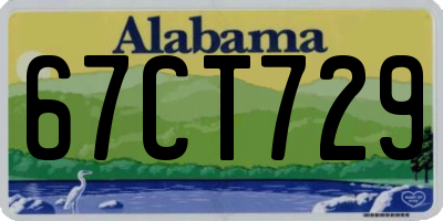 AL license plate 67CT729