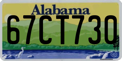AL license plate 67CT730